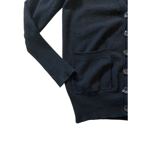 AQUA 100% Cashmere Black Cardigan Sweater‎ Women’s Size S Button Front Pockets - Picture 3 of 6